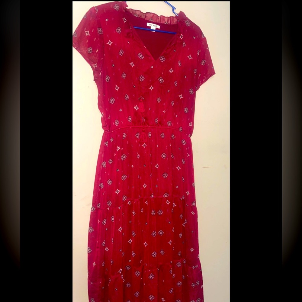 Womens Red Long Maxi Dress